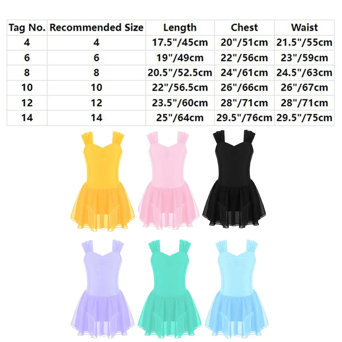 Kids Girls Sequin Figure Skating & Ballet Dress – Sleeveless Tutu Leotard