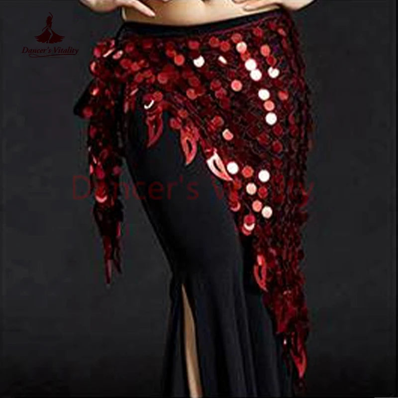 Women Belly Dance Clothes Sexy Big Sequins Belly