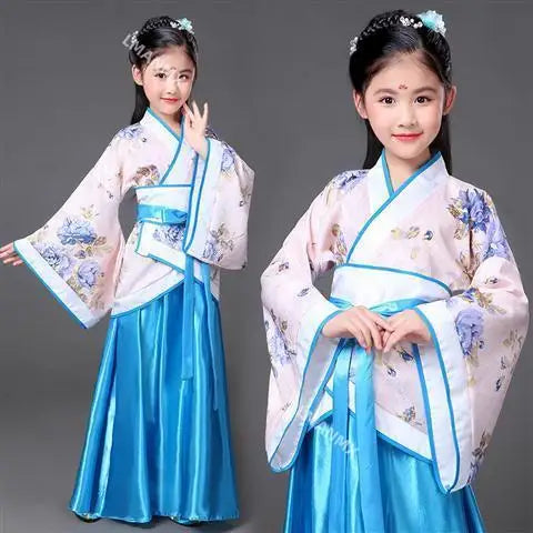 Dance Costume Folk Dance Costume Hanfu Dress for Girl Kids