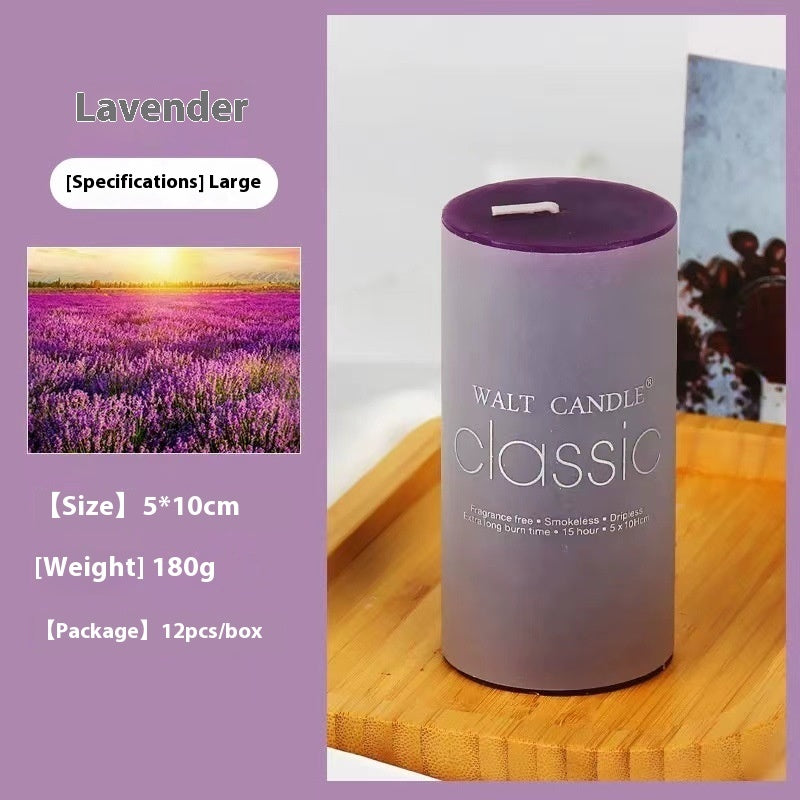 Cylindrical Color Aromatherapy Candle Brilliant Fragrance Candle Smokeless Candles