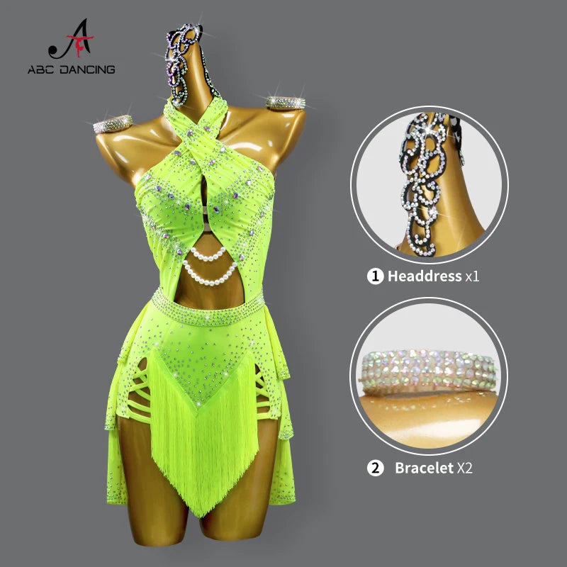 Sexy Latin Dance Dress – Samba Costume for Women & Girls