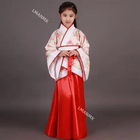 Dance Costume Folk Dance Costume Hanfu Dress for Girl Kids