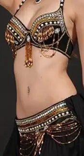 Handmade Belly Dance Tribal Costume – Bra, Belt & Skirt Set for Women