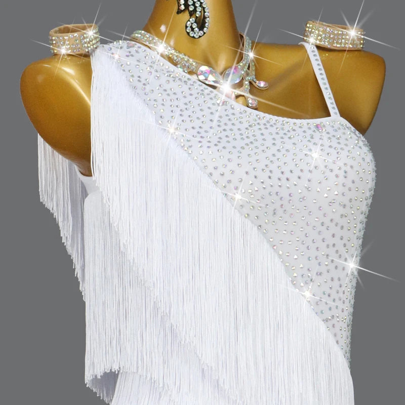 Fringe Latin Dance Dress – Sexy Samba Competition Costume for Women & Girls