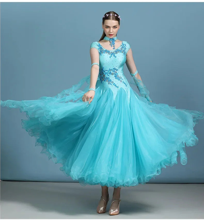 Ballroom Dance Competition Dress – Women’s Waltz & Standard Dance Dress