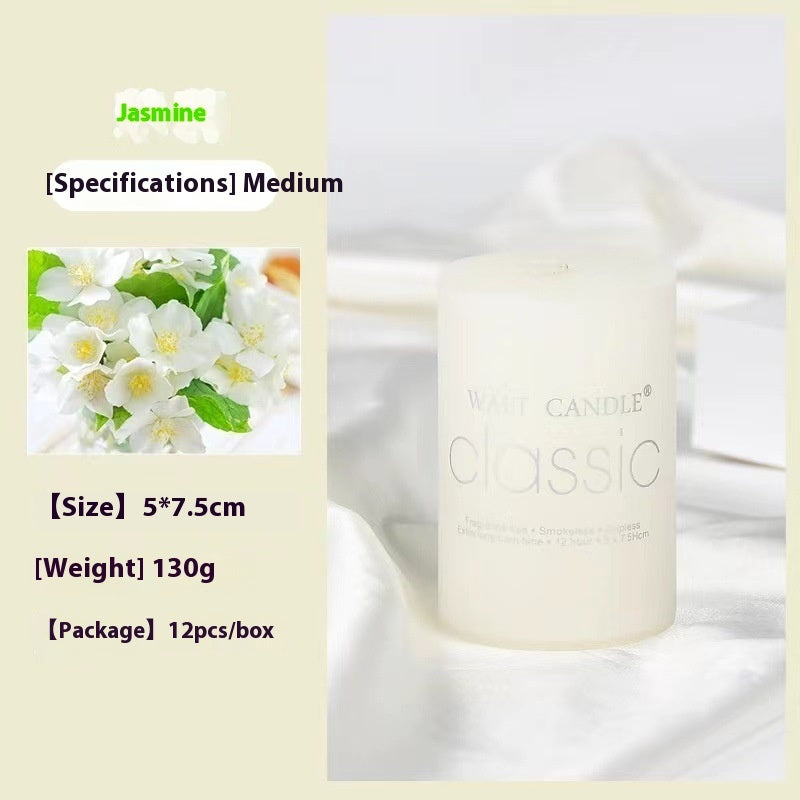 Cylindrical Color Aromatherapy Candle Brilliant Fragrance Candle Smokeless Candles