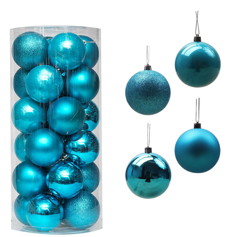 Christmas Ball Plastic Pendant Colorful Ball 3 Cm4cm6cm8CM Christmas Product Wholesale