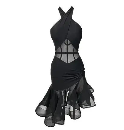 Backless Sexy Latin Dance Dress for Women – Cha Cha Tango Stage Performance