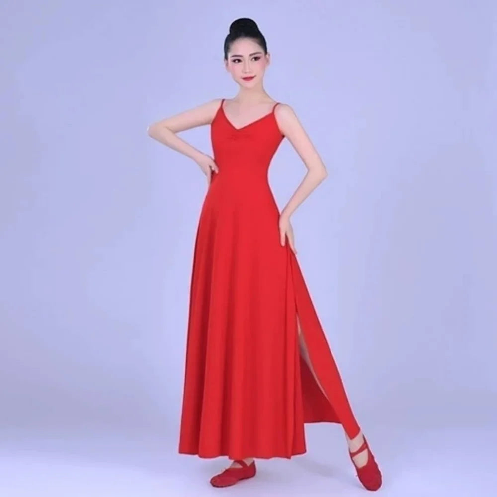 Carmen Modern Ballet Dance Costume – Women’s Long Social Dance Dress