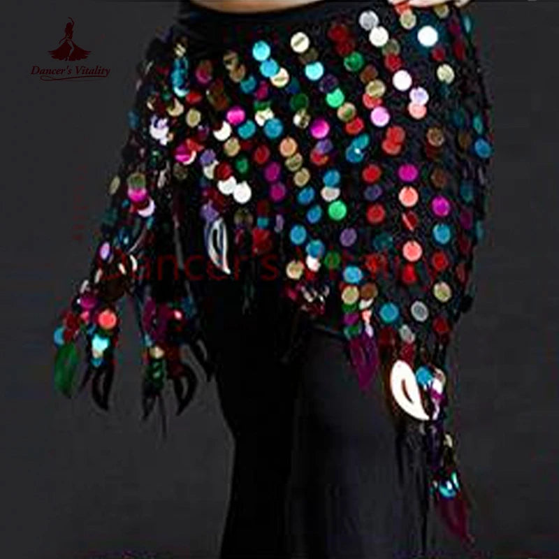 Women Belly Dance Clothes Sexy Big Sequins Belly