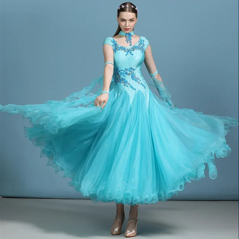 Ballroom Dance Competition Dress – Women’s Waltz & Standard Dance Dress