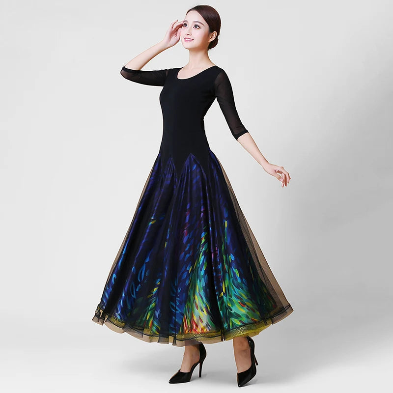 Ballroom Dance Competition Dress – Women’s Big Swing Waltz Performance Costume