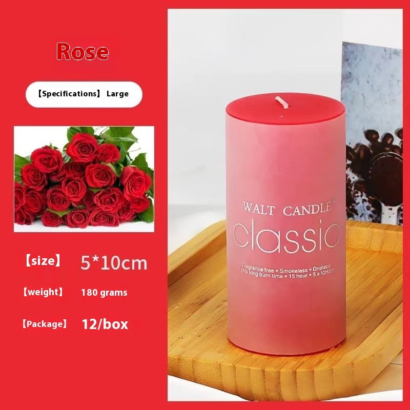 Cylindrical Color Aromatherapy Candle Brilliant Fragrance Candle Smokeless Candles