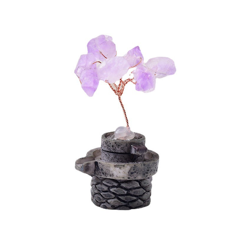 Home Decorative Crafts Amethyst Money Tree Ornaments