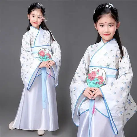 Dance Costume Folk Dance Costume Hanfu Dress for Girl Kids