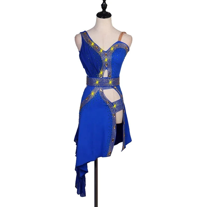 Latin Competition Dance Dress – Cha Cha Three-Step Performance Wear