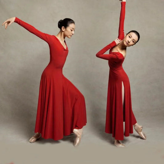 Carmen Modern Ballet Dance Costume – Women’s Long Social Dance Dress