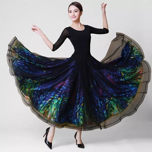 Ballroom Dance Competition Dress – Women’s Big Swing Waltz Performance Costume