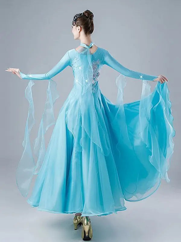 National Standard Dance Costume – High-End Waltz & Ballroom Competition Dress