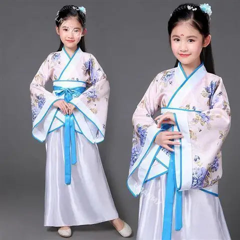 Dance Costume Folk Dance Costume Hanfu Dress for Girl Kids