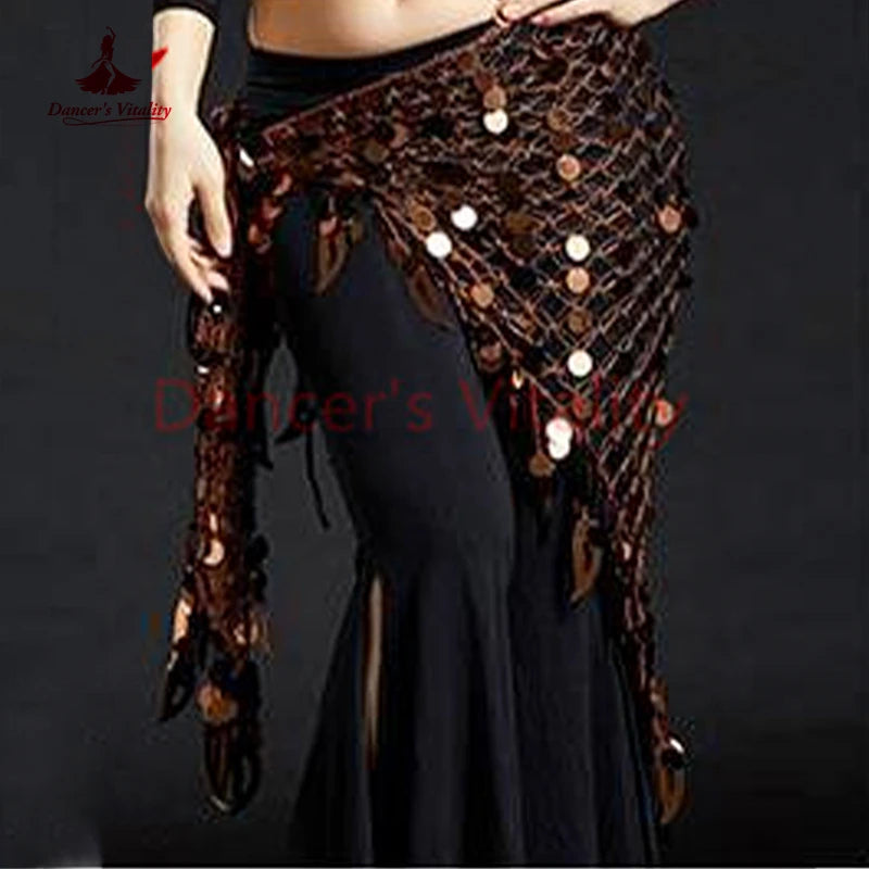 Women Belly Dance Clothes Sexy Big Sequins Belly