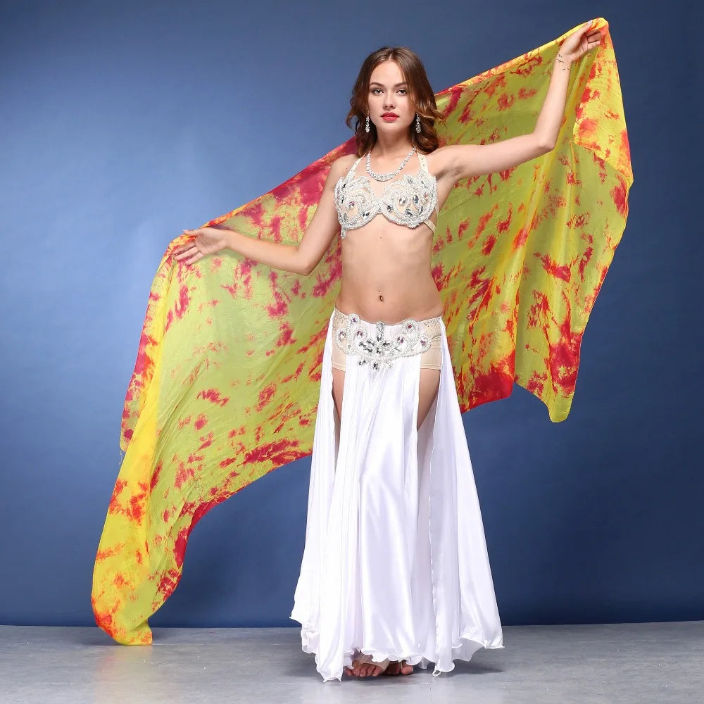 Professional Belly Dance Costume Set with Maxi Skirt & Hard Cup